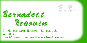 bernadett nepovin business card